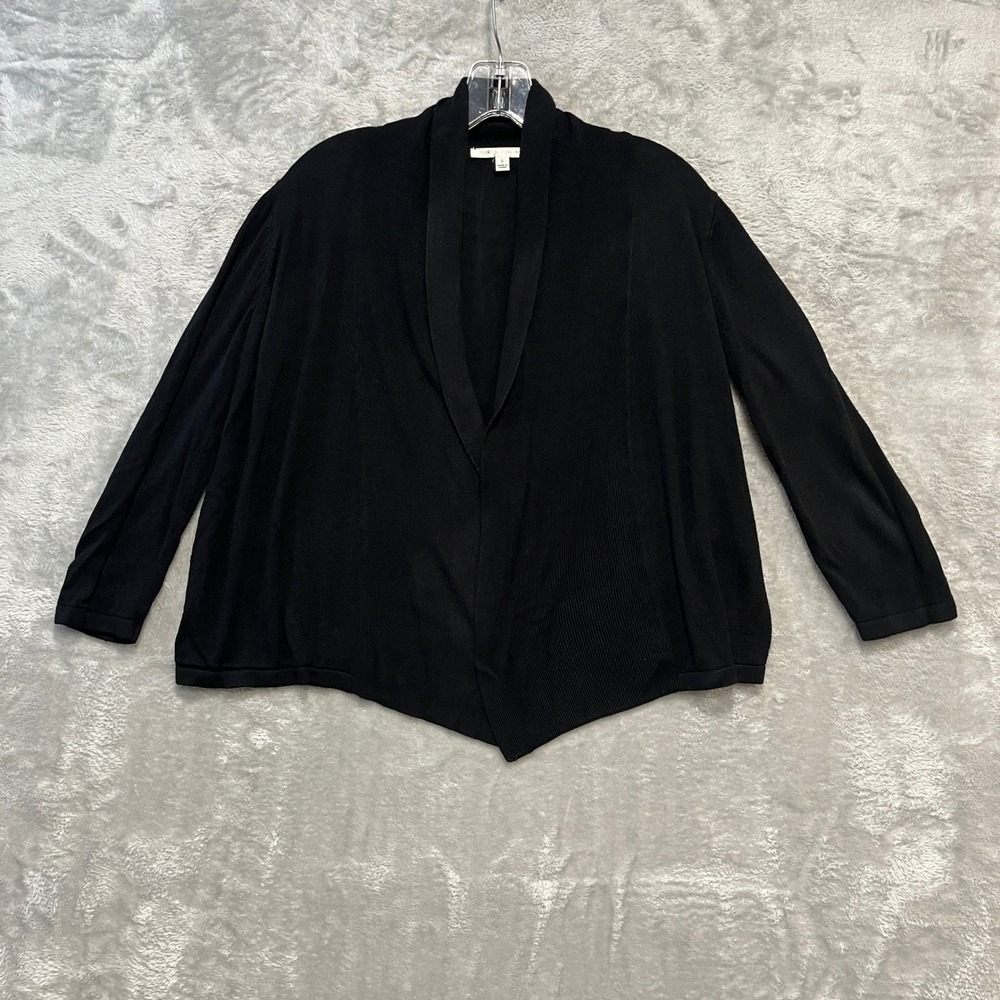 Cyrus Cardigan Sweater Womens Small Black Shawl Collar Open‎ Front S02160802